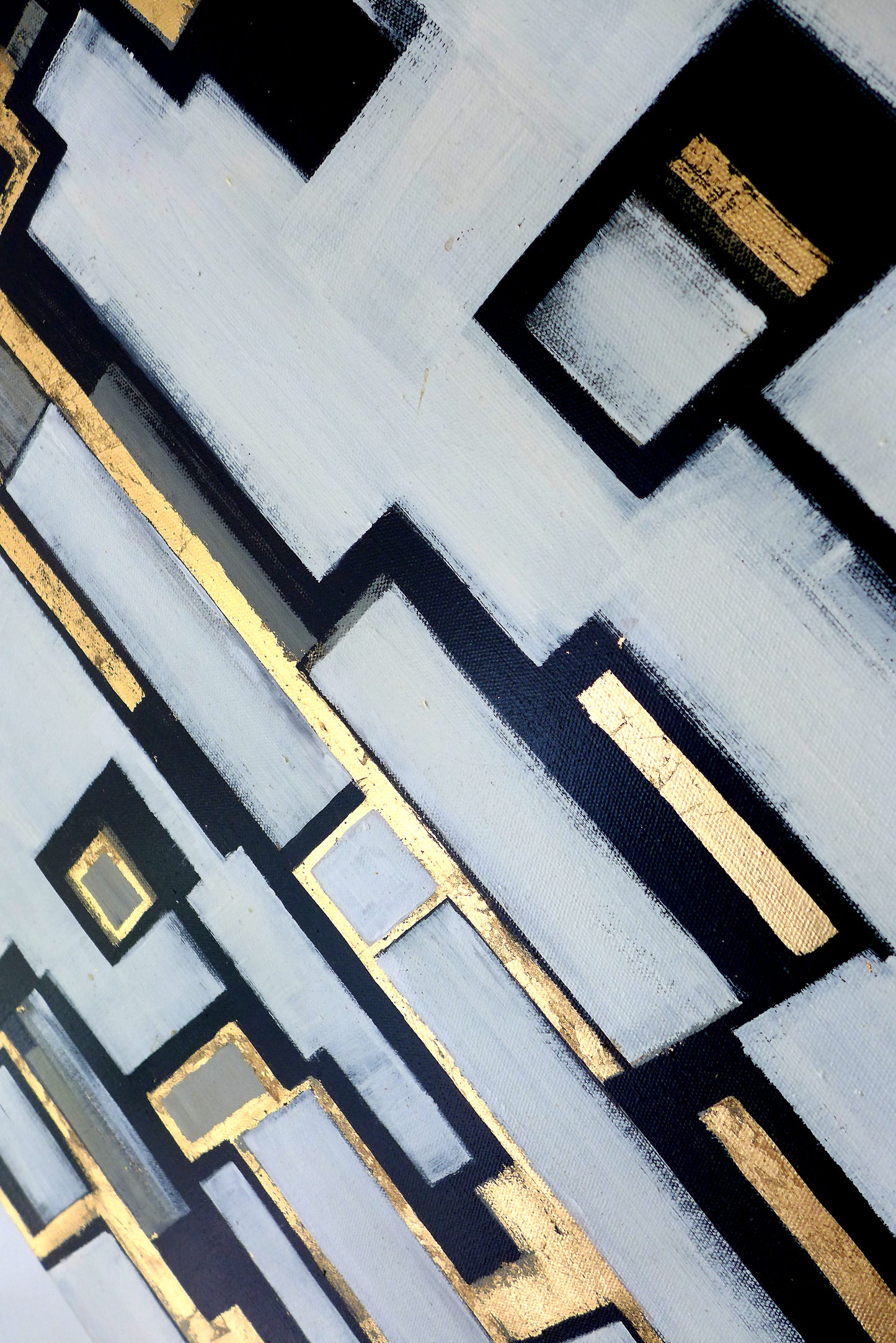 Black & Gold on White - Gold & Black Lines