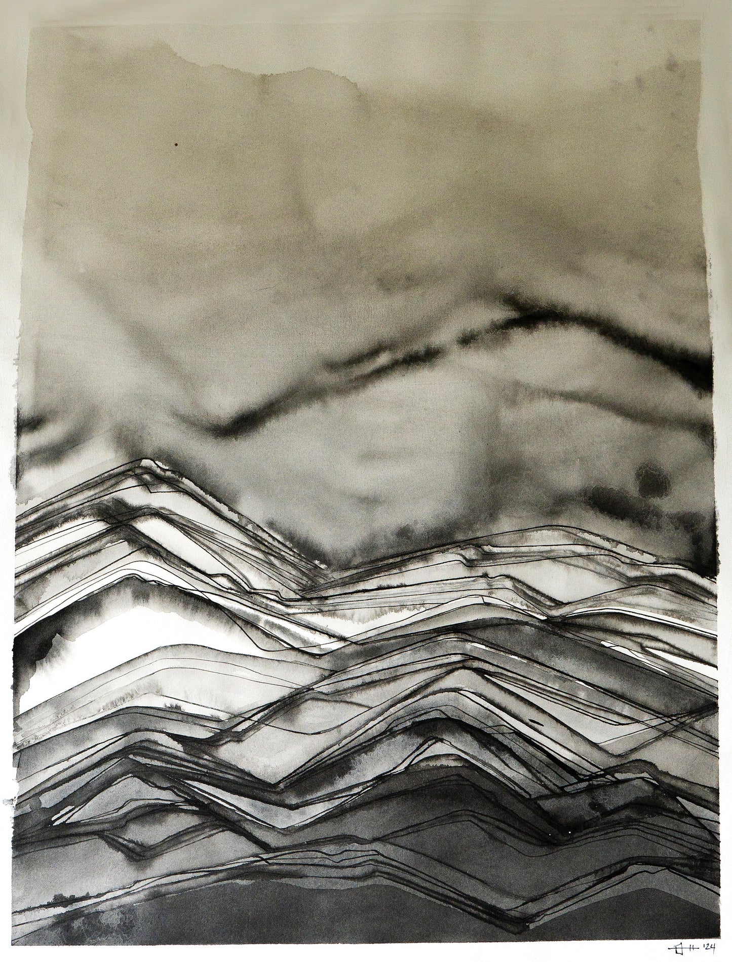 Mountains in wash - WOP portrait
