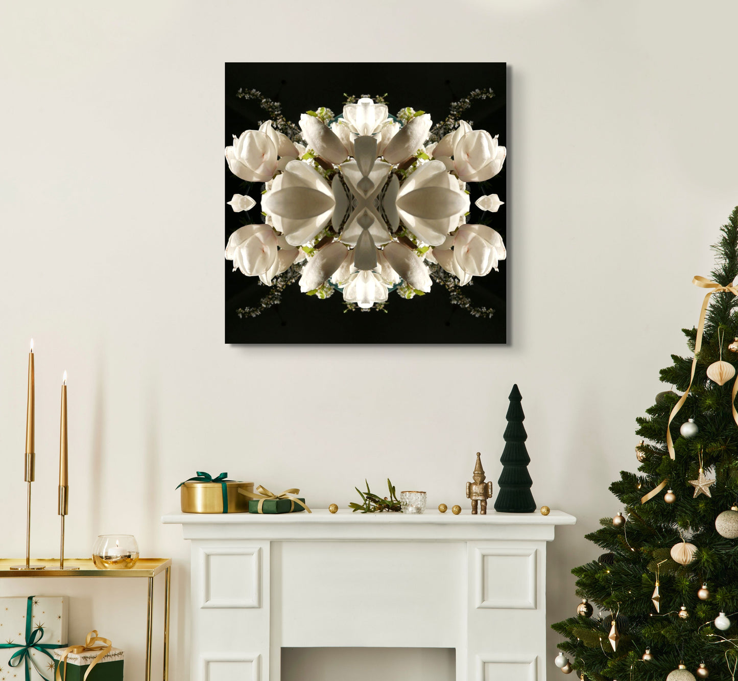 White Magnolia Crown 2 - On Canvas