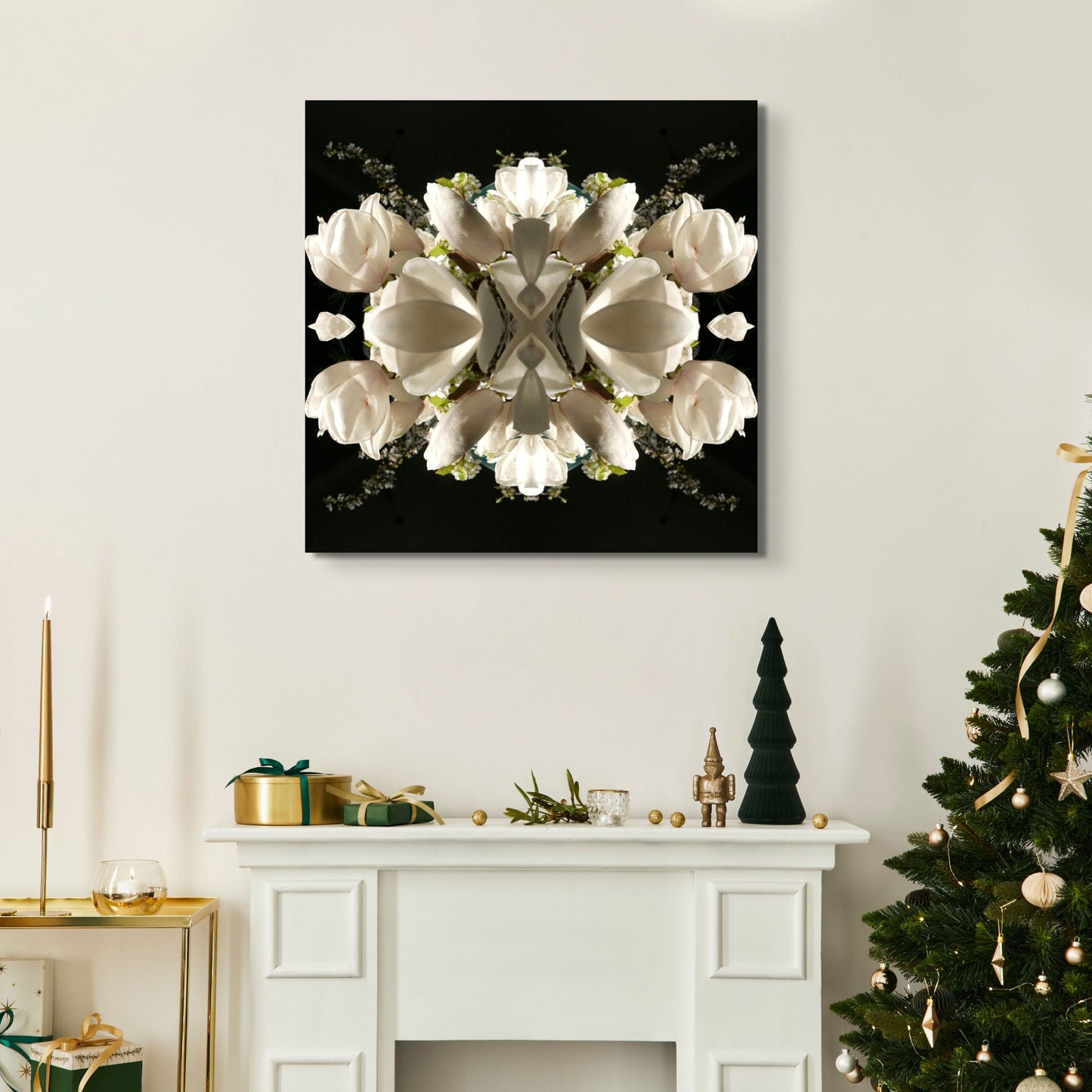 White Magnolia Crown 2 - On Canvas