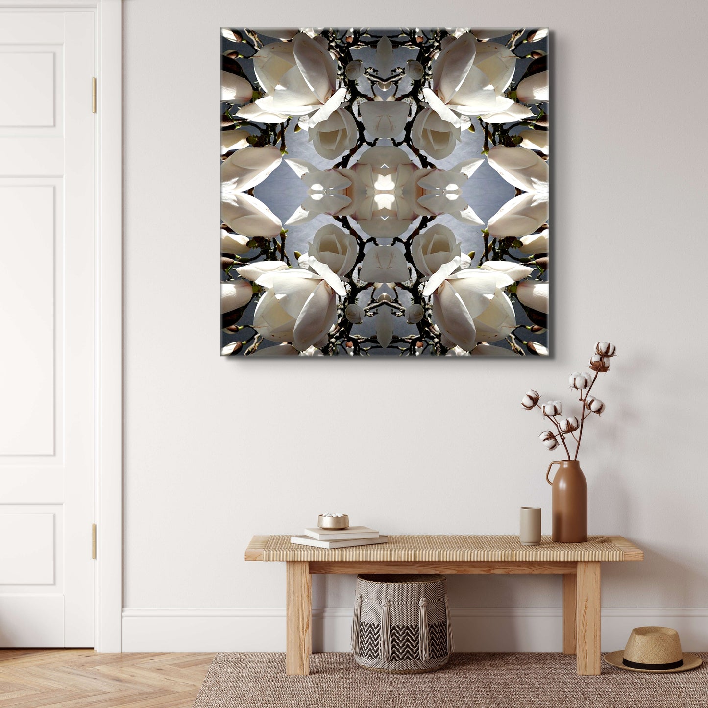 White Magnolia Light 2 - On Canvas