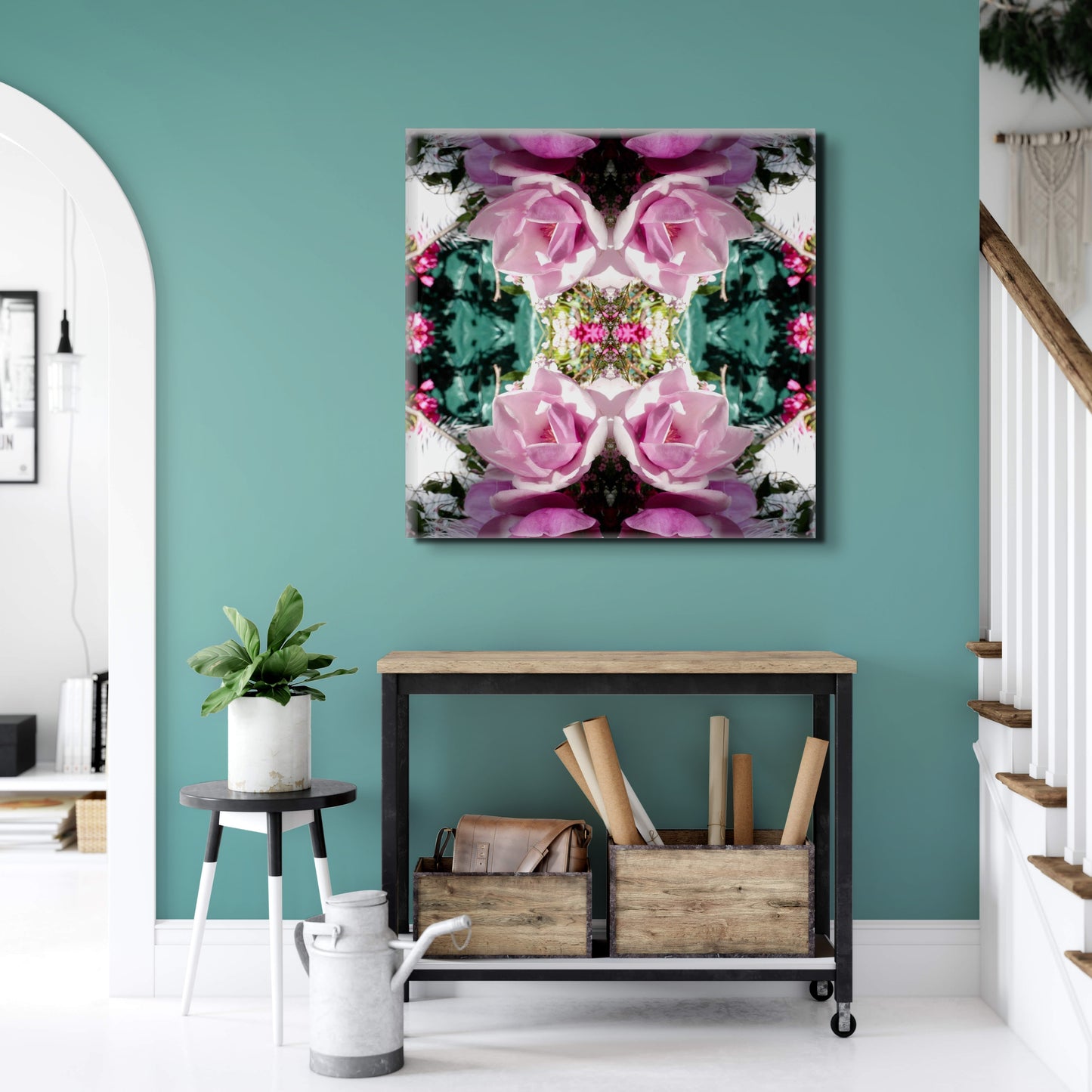 Pink Magnolia Velvet 4 - On Canvas