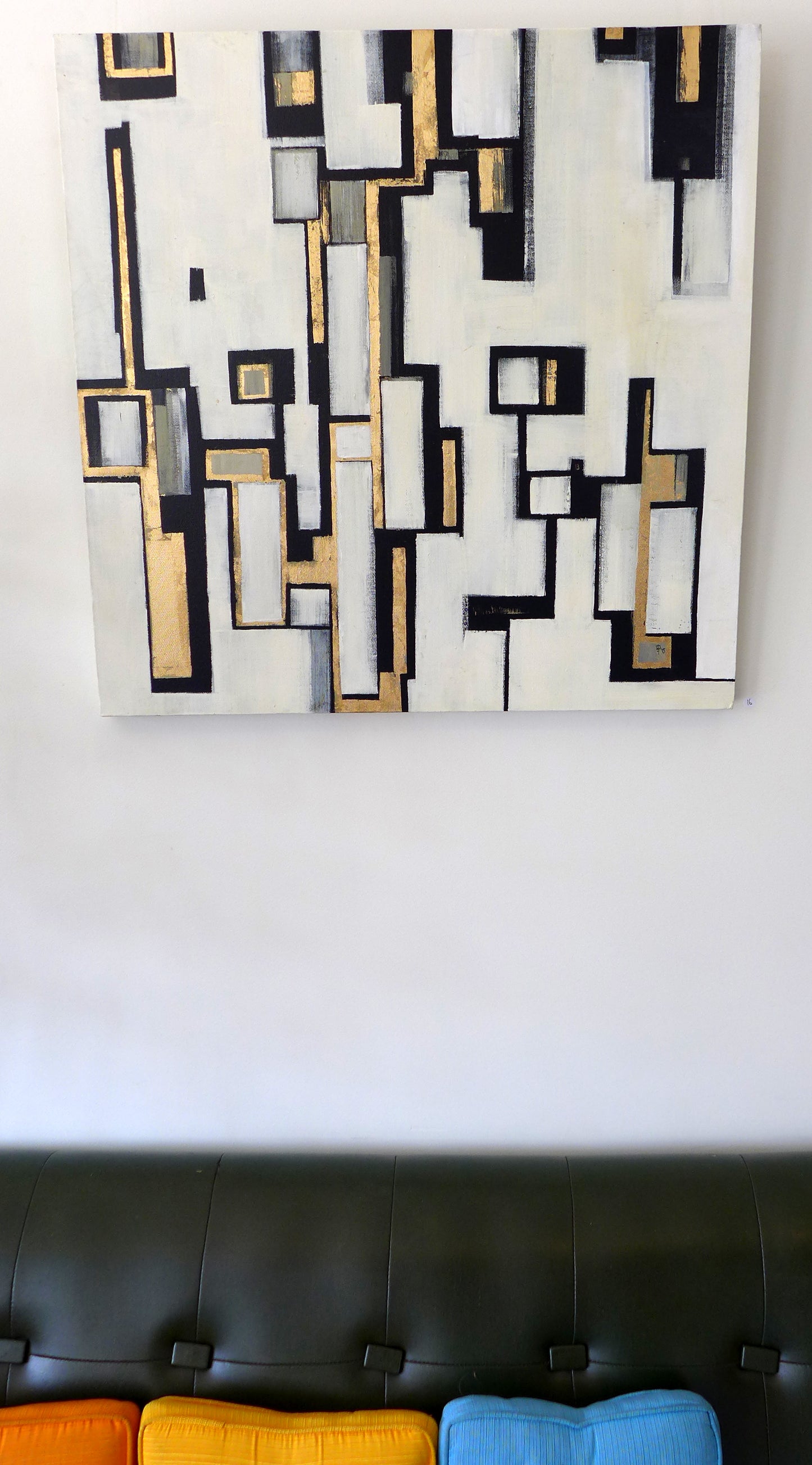 Black & Gold on White - Gold & Black Lines